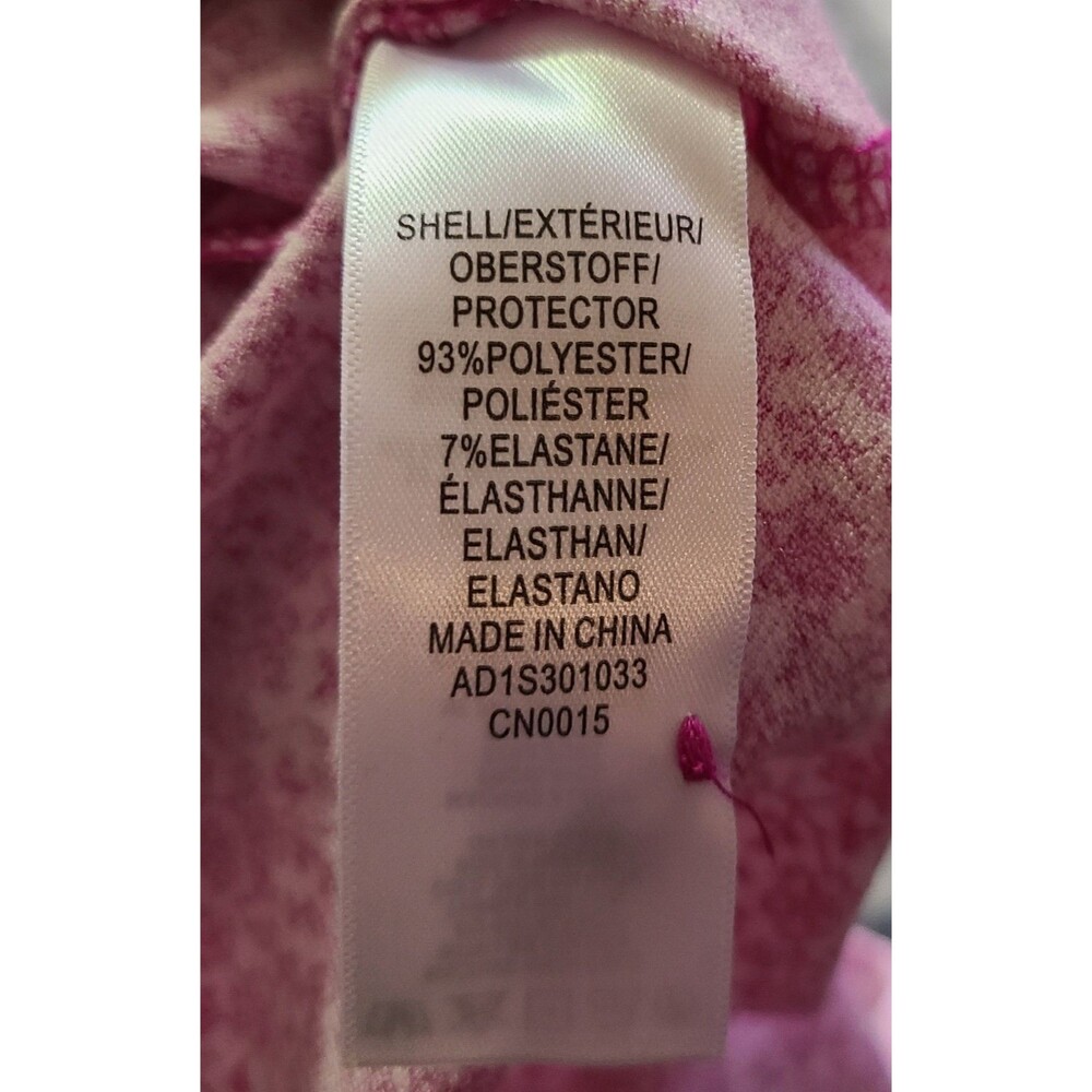 Adrianna Papell Pink Floral Top Women's Size Small High Neck 3/4 Sleeve Stretch - Picture 5 of 11